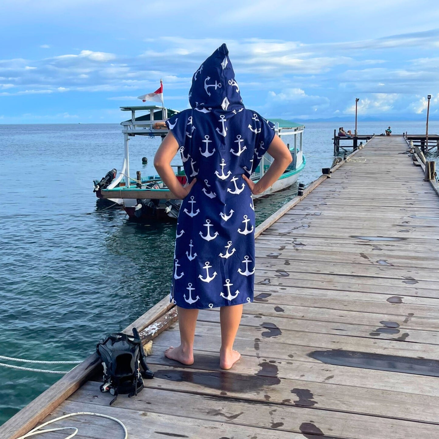 Anker auf Marineblau