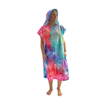Adult Poncho Towel - Oriental Mandala - Dropbear Outdoors