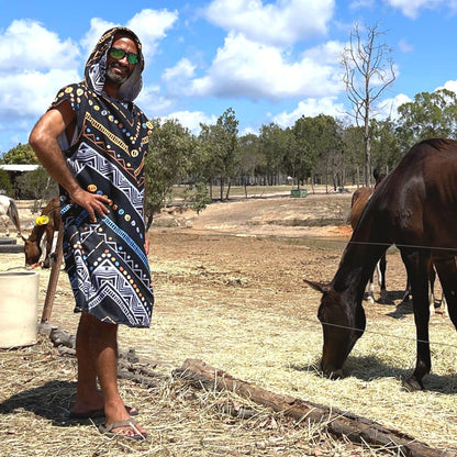 Adult Poncho Towel - Down to Earth - Dropbear Outdoors