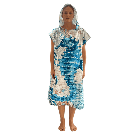 Adult Poncho Towel - Seahorse - Dropbear Outdoors