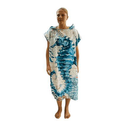 Adult Poncho Towel - Seahorse - Dropbear Outdoors