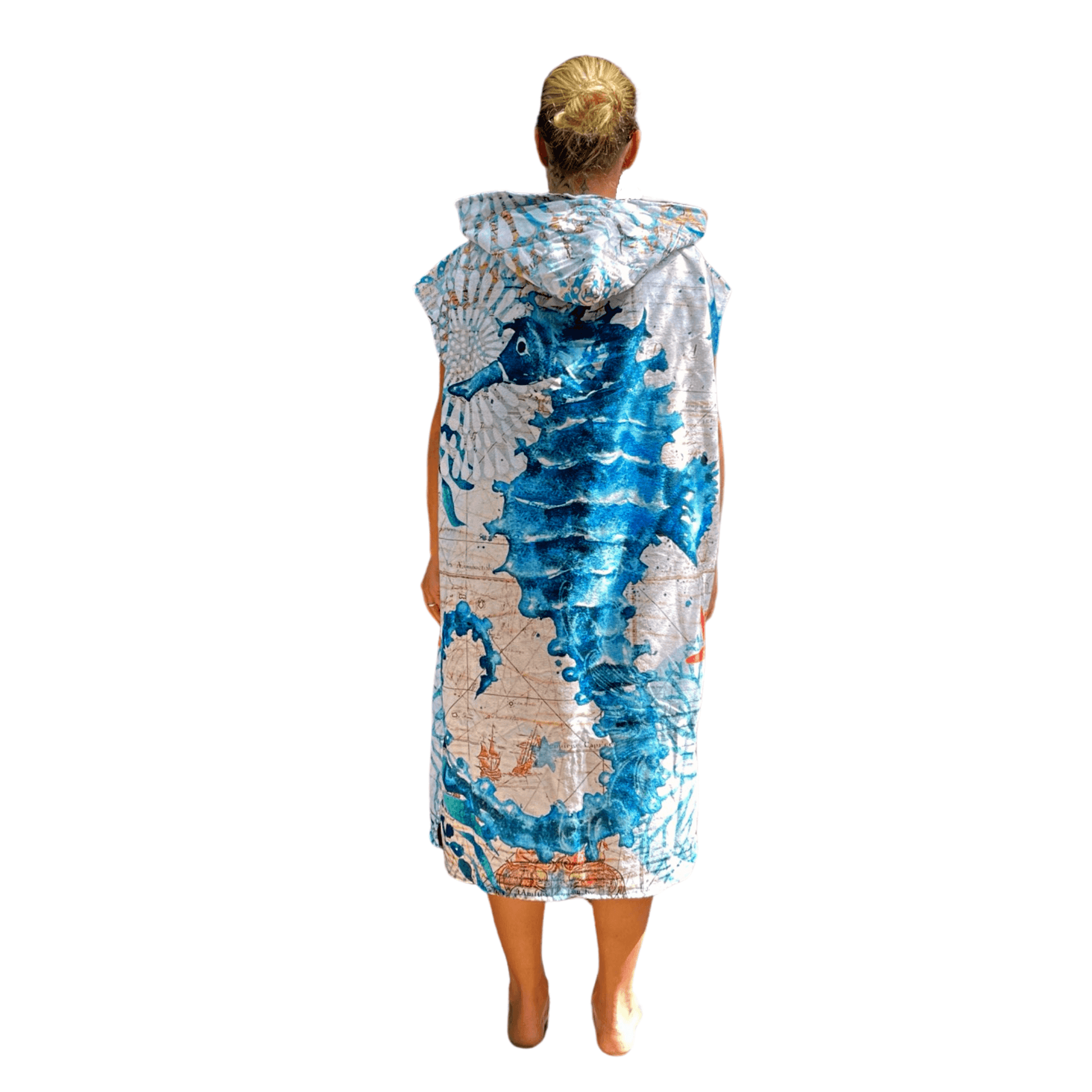 Adult Poncho Towel - Seahorse - Dropbear Outdoors