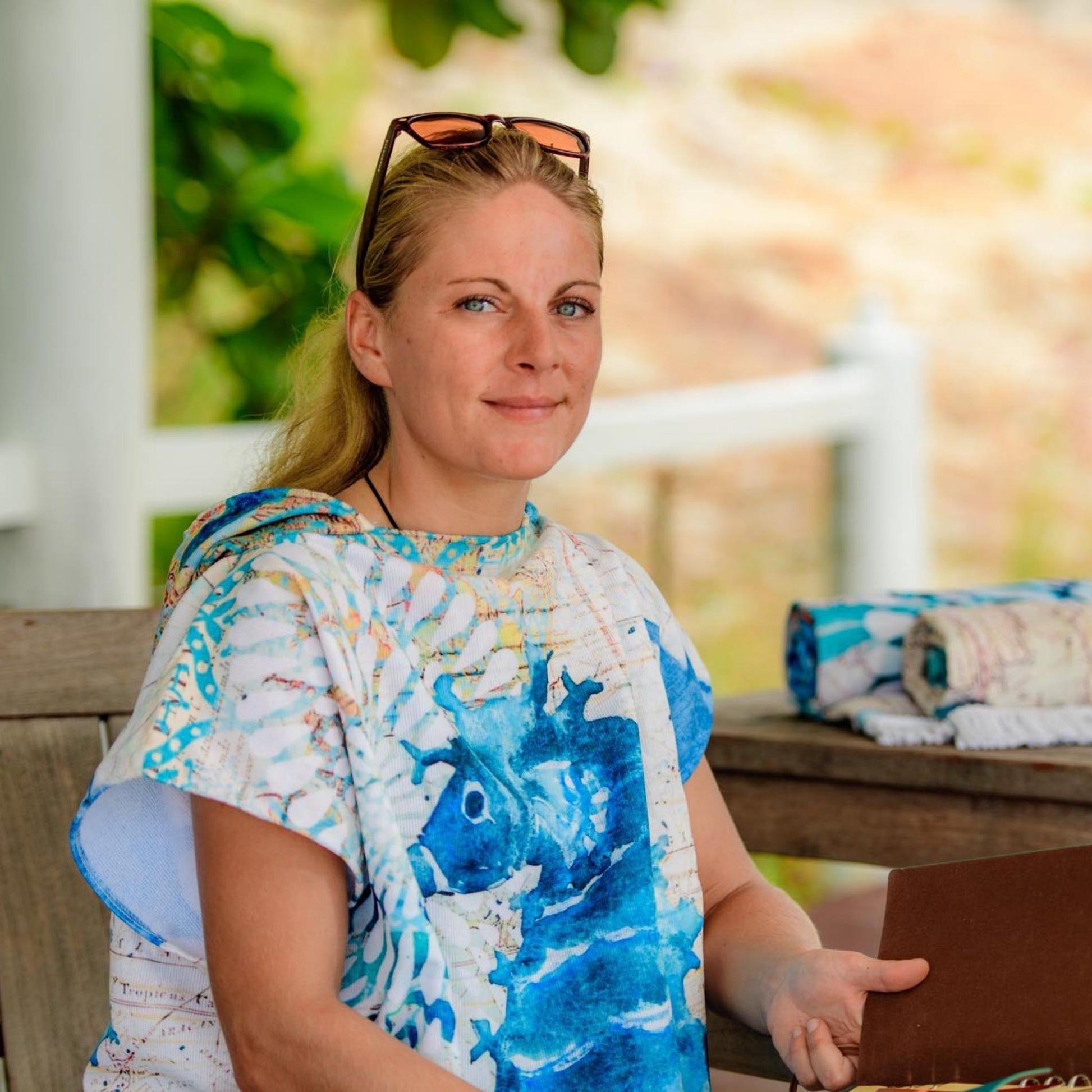 Adult Poncho Towel - Seahorse - Dropbear Outdoors