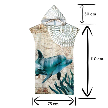 Adult Poncho Towel - Dolphin - Dropbear Outdoors