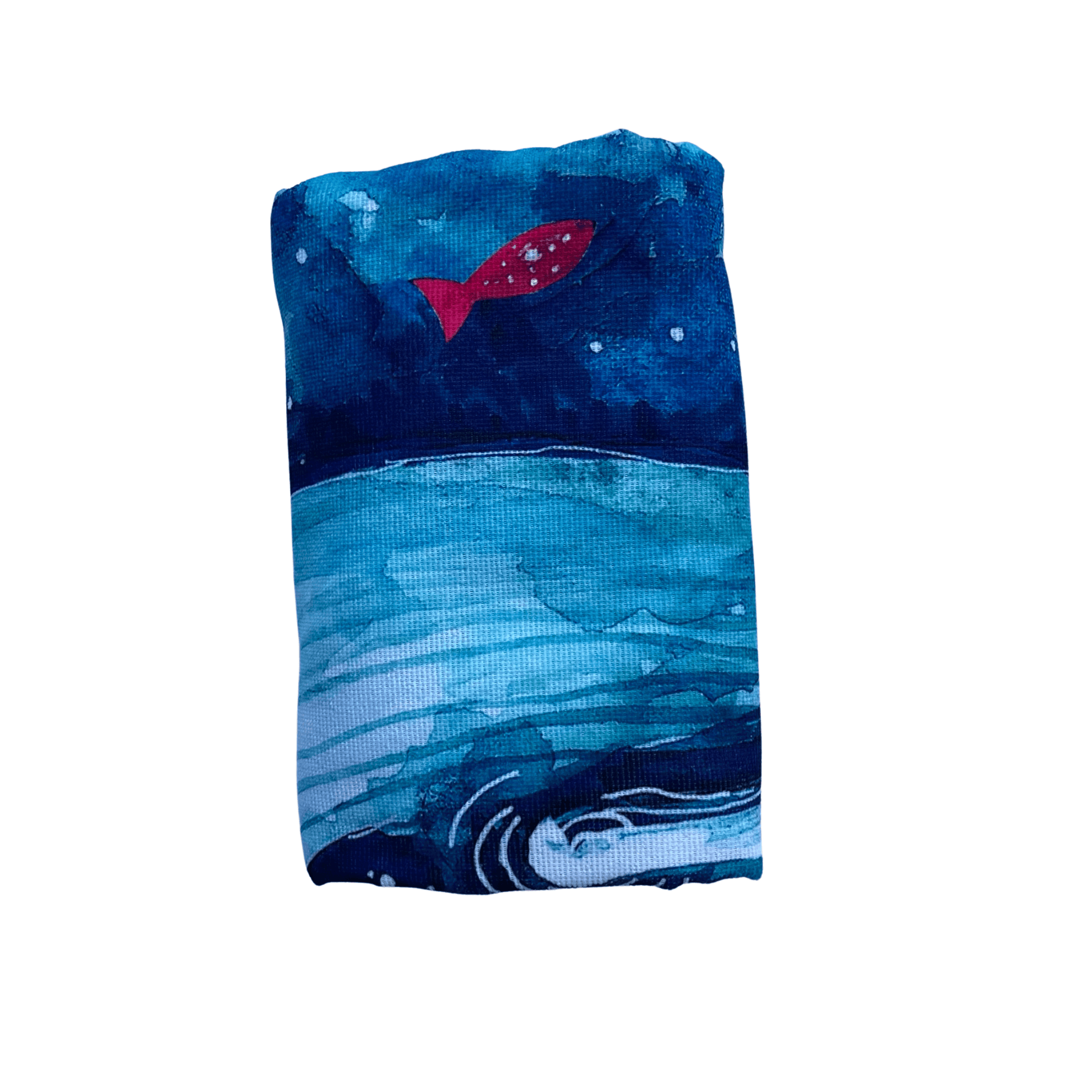 Adult Poncho Towel - Whale Aquarell - Dropbear Outdoors