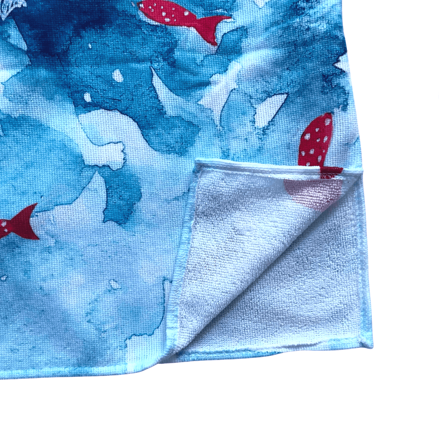Adult Poncho Towel - Whale Aquarell - Dropbear Outdoors
