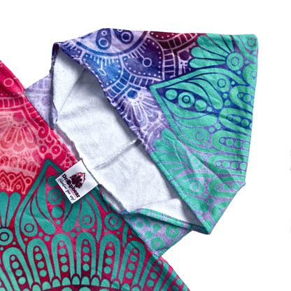 Adult Poncho Towel - Oriental Mandala - Dropbear Outdoors
