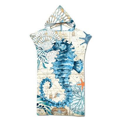 Adult Poncho Towel - Seahorse - Dropbear Outdoors