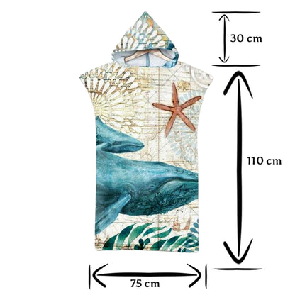 Adult Poncho Towel - Whale - Dropbear Outdoors