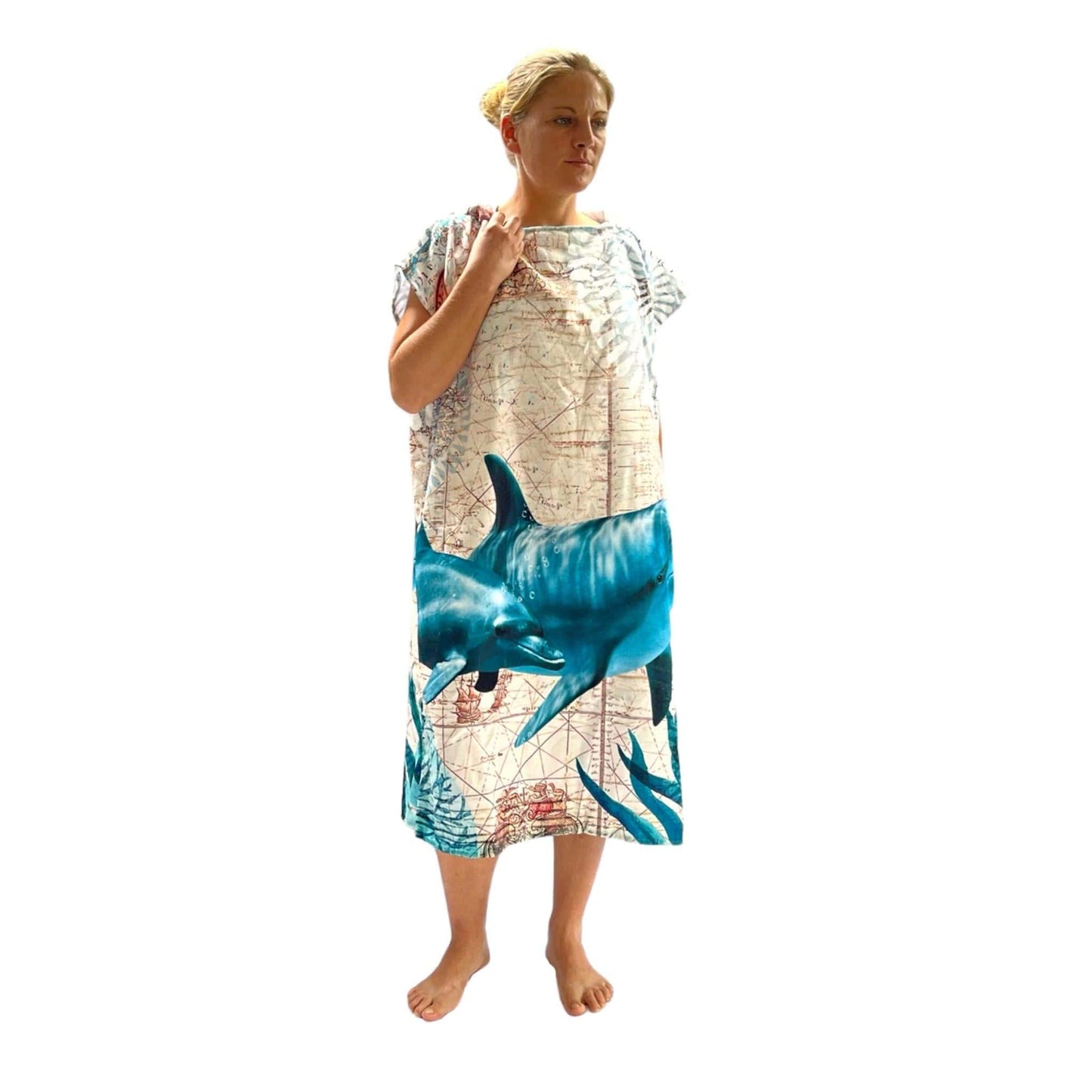Adult Poncho Towel - Dolphin - Dropbear Outdoors