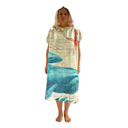 Adult Poncho Towel - Whale - Dropbear Outdoors