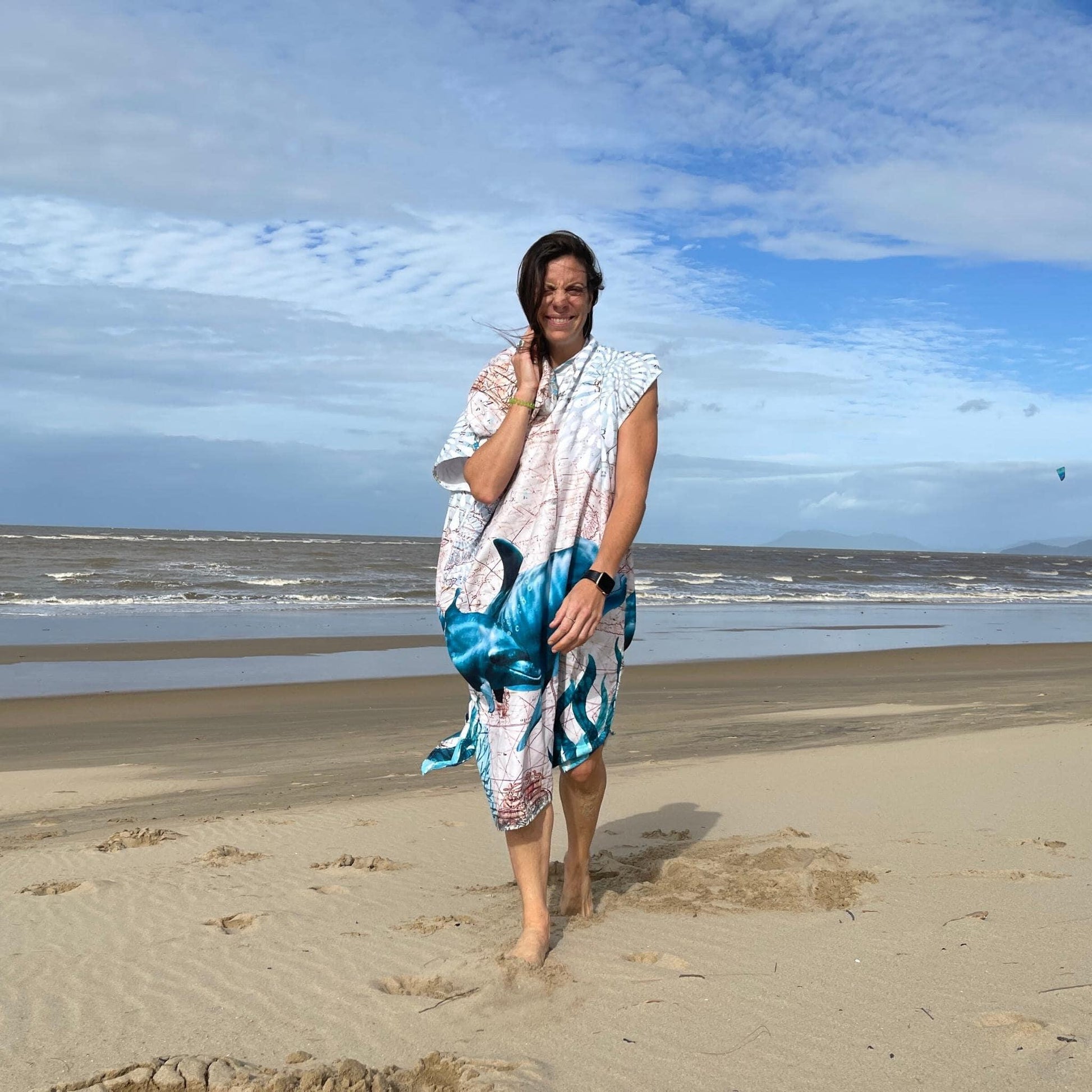 Adult Poncho Towel - Dolphin - Dropbear Outdoors