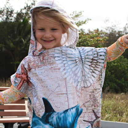 Kids Poncho Towel - Dolphin - Dropbear Outdoors