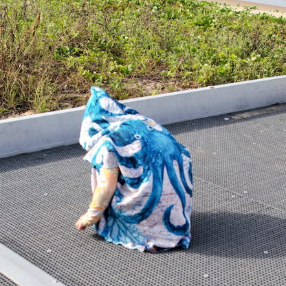 Kids Poncho Towel - Octopus - Dropbear Outdoors
