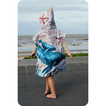 Kids Poncho Towel - Whale - Dropbear Outdoors
