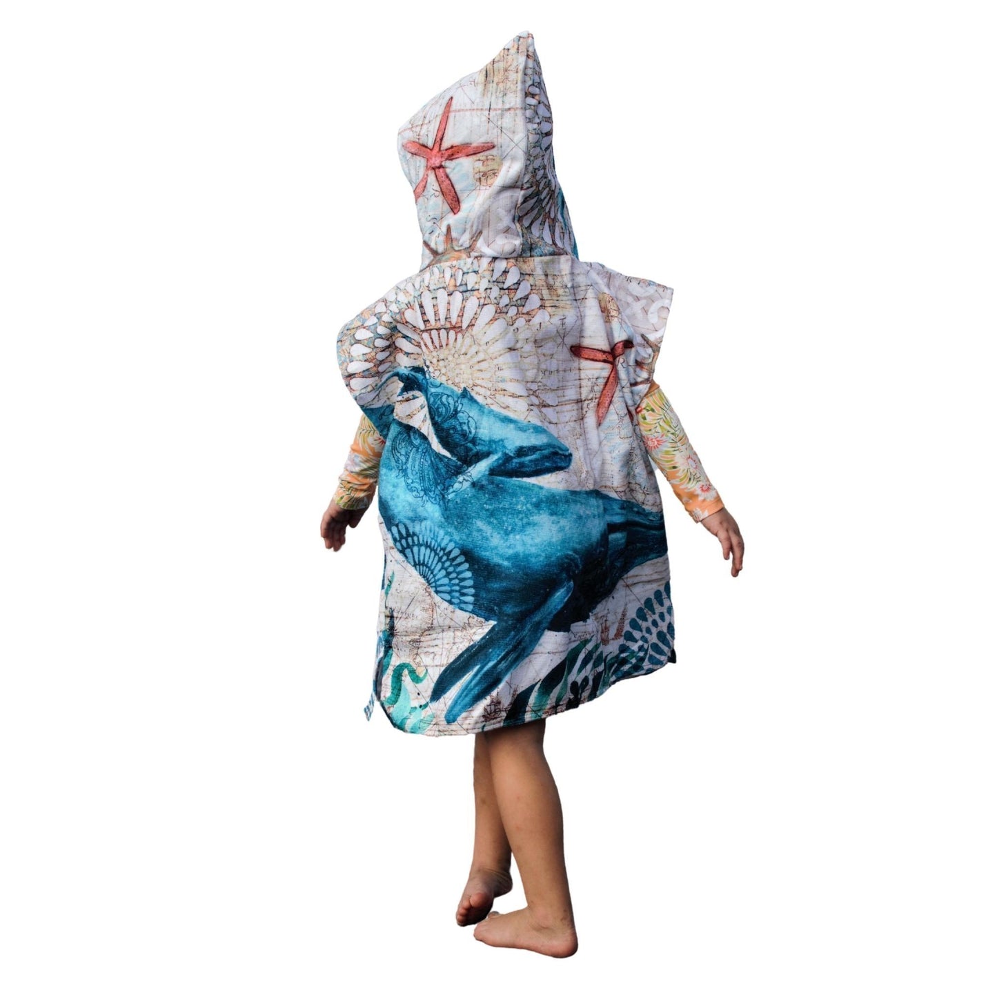 Kids Poncho Towel - Whale - Dropbear Outdoors