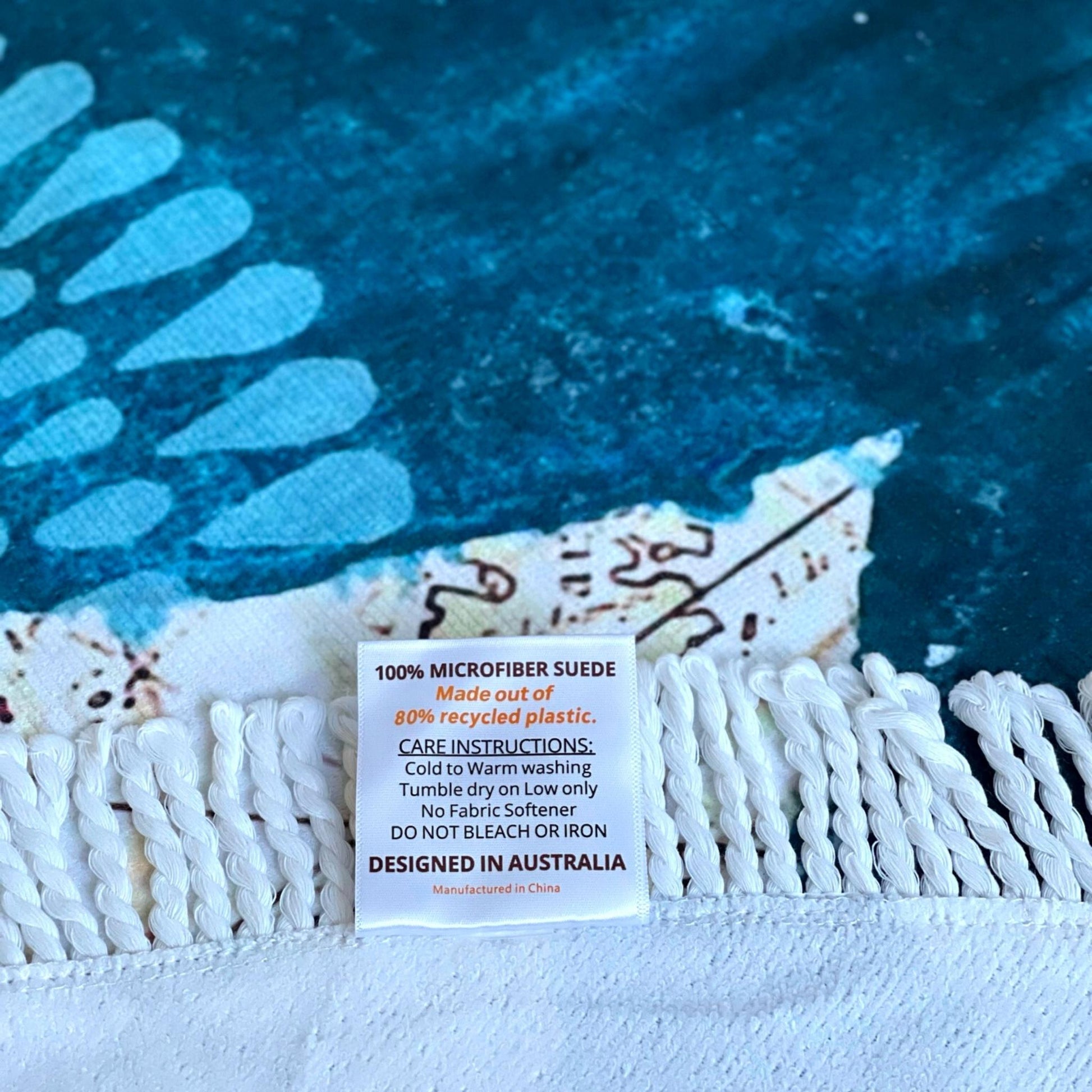 Round Beach Towel - Whale - Dropbear Outdoors