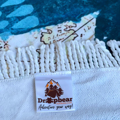 Round Beach Towel - Whale - Dropbear Outdoors