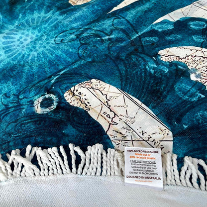 Round Beach Towel - Octopus - Dropbear Outdoors