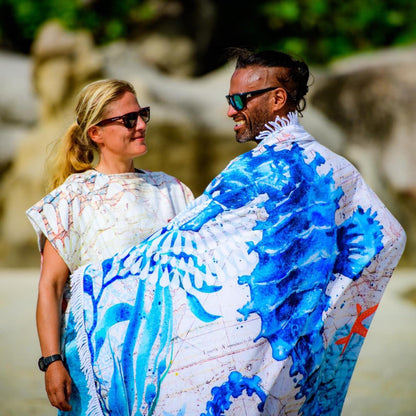 Round Beach Towel - Seahorse - Dropbear Outdoors