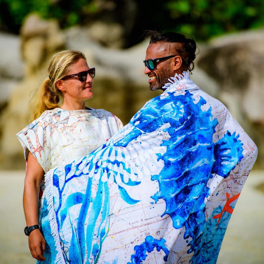 Round Beach Towel - Seahorse - Dropbear Outdoors